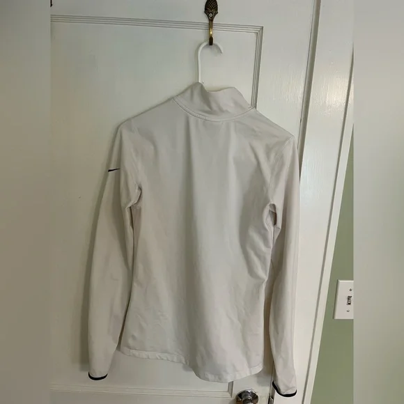 Nike Women's White Zip-Up Sweatshirt - Picture 3 of 4